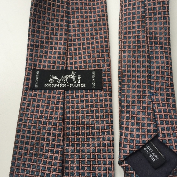 Hermes French Silk & Wool Tie - Picture 3 of 3